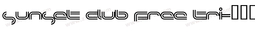 Sunset Club Free Tri字体转换